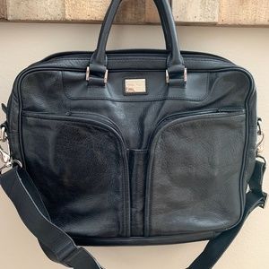 Cole Haan black leather briefcase